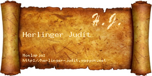 Herlinger Judit névjegykártya
